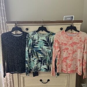 Hang Ten SET OF THREE Long Sleeve UV Protection Tops